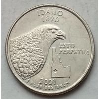 США 25 центов (квотер) 2007 г. D. Штат Айдахо