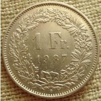 1 франк 1987 Швейцария