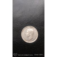 Великобритания 6 пенсов 1944 Серебро