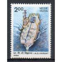 Авианосец Индия 1986 год чистая серия из 1 марки