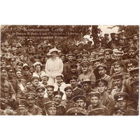 Почт. карточка, Германия (кронпринцесса Цецилия и нем. солдаты), 1916 г., редкая