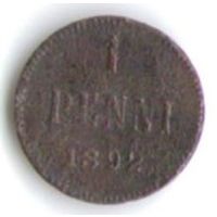 1 пенни 1892 год _состояние VF