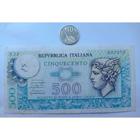 Werty71 Италия 500 лир 1976 банкнота