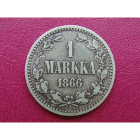 1 марка 1866г. S Серебро.