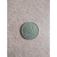 285. 5 франков 1988 Бельгия