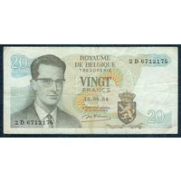 Бельгия, 20 франков 1964 год.