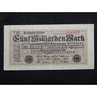 Германия 5 миллиардов марок 1923г.