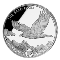 Конго, 20 франков, 2021г. "Белоголовый орел" монета серебро