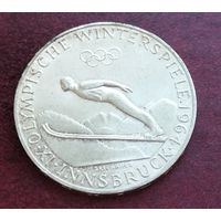 Серебро 0.900! Австрия 50 шиллингов, 1964 Зимние Олимпийские игры в Инсбруке