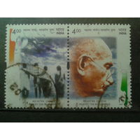 Индия 2001 М. Ганди - человек тысячелетия, сцепка