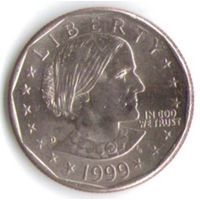 1 доллар США 1999 год Сьюзен Б. Энтони двор D _состояние UNC