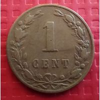 Нидерланды 1 цент 1883 г. #41046
