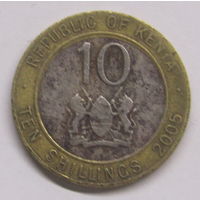 Кения 10 шиллингов 2005 г