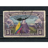 Эквадор - 1938 - Свобода и флаг Эквадора 5С - [Mi.390] - 1 марка. Гашеная.  (LOT FB43)-T10P34