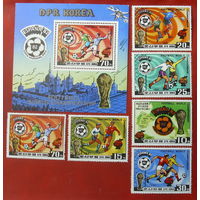 КНДР. Футбол. ( Блок и 6 марок ) 1981 года. 8-11.