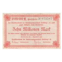 Германия Хемниц 10 000 000 марок 1923 года. Состояние XF!