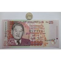 Werty71 Маврикий  25 рупий 2003 UNC банкнота