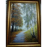 Картина маслом "Осенняя алейка"