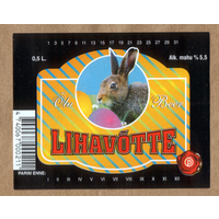 Этикетка пиво Lihavotte Прибалтика Е556