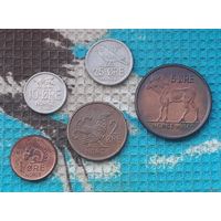 Норвегия набор монет 1, 2, 5 оре (центов) 1960-71 гг.. Белка. Глухарь. Лось. Пчелка. Король Улаф V. Подарок охотнику!