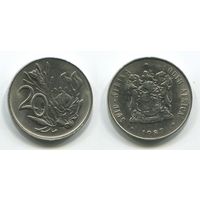Южная Африка. 20 центов (1987, XF)
