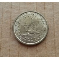 США, 1 доллар 2001 г., Р, орел, Сакагавея