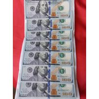 Банкноты 100$  сша со звездой