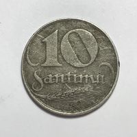 Латвия 10 сантимов, 1922