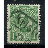 Норвегия - 1909/10г. - Король Хаакон VII (1 Kr) - 1 марка - гашёная (Лот 951).