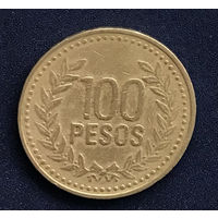 Колумбия 100 песо 1995. Высота цифр номинала 6 мм