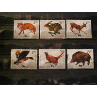 1993 Болгария Фауна Охота Кабан лиса птицы заяц косуля утки 6м серия MNH