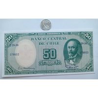 Werty71 Чили 5 сентесимо на 50 песо 1960 UNC банкнота