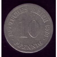 10 пфеннигов 1876 год Германия F