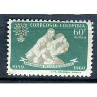 Колумбия - 1960г. - Всемирный год беженцев. Авиапочта - полная серия, MNH с жёлтыми пятнами на клее [Mi 926] - 1 марка