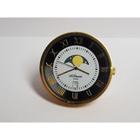 Часы Dupont Paris лунник с календарем настольные в позолоте есть клейма