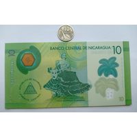 Werty71 Никарагуа 10 кордоба 2014 UNC банкнота