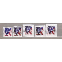 Флаг США 2009 год лот 1065 БЕЗ ПОВТОРОВ разновидности разная зубцовка   МОЖНО РАЗДЕЛЬНО вырезки 5 марок