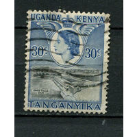 Британские колонии - Кения, Уганда, Таганьика - 1954/1959 - Елизавета II и плотина Оуэн-Фолс  30С - [Mi.96] - 1 марка. Гашеная.  (Лот 30AO)