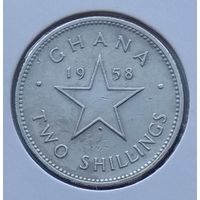 Гана 2 шиллинга 1958 г. В холдере