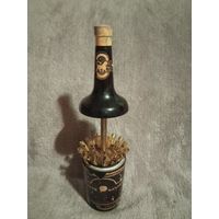 Сигаретница "Сюрприз" бутылка конъяка, СССР