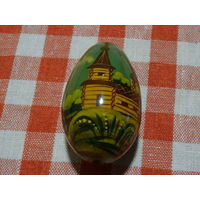 Яйцо деревянное , роспись, высота 6,5 см