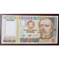 100000 рублей 1989 года - Перу - UNC