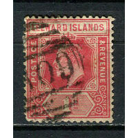 Британские Подветренные острова - 1907/1911 - Король Элуард VII 1Р - [Mi.38b] - 1 марка. Гашеная.  (Лот 36Dg)