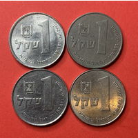 Израиль, выпуск 1980-85г., 1 шекель, 4 шт.все разных лет