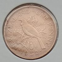 Новая Зеландия 1 пенни 1952 г. В холдере