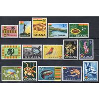 Стандартный выпуск Национальные символы Гана 1959 год чистая серия из 15 марок