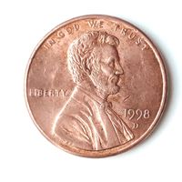 США 1 цент 1998 г. D