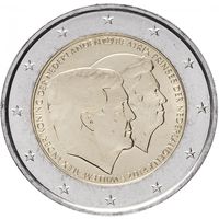 Нидерланды 2 евро 2014 Вступление на престол Короля Виллема-Александра