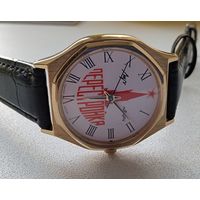Редкие часы "Луч-Перкстройка" не ношеные Золочение+Кожаный ремешок в подарок! С1 Рубля без мц!!