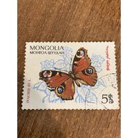 Монголия 1963. Бабочки. Inachis IO. Марка из серии